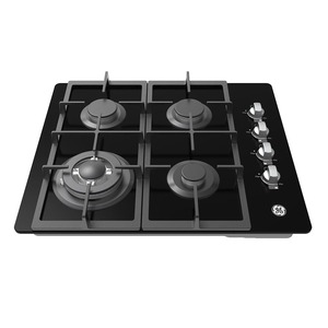 Cubierta de Empotre a Gas 60 cm Vidrio Negro GE - CGG6025V1
