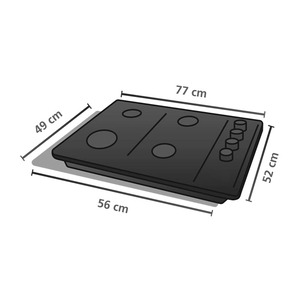Cubierta de Empotre a Gas 77 cm Inoxidable GE - CGG7710I2