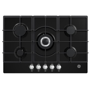 Cubierta de Empotre a Gas 77 cm Vidrio Negro GE - CGG7715V2