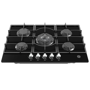 Cubierta de Empotre a Gas 77 cm Vidrio Negro GE - CGG7715V2