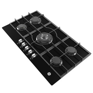 Cubierta de Empotre a Gas 86 cm Vidrio Negro GE - CGG8615V2