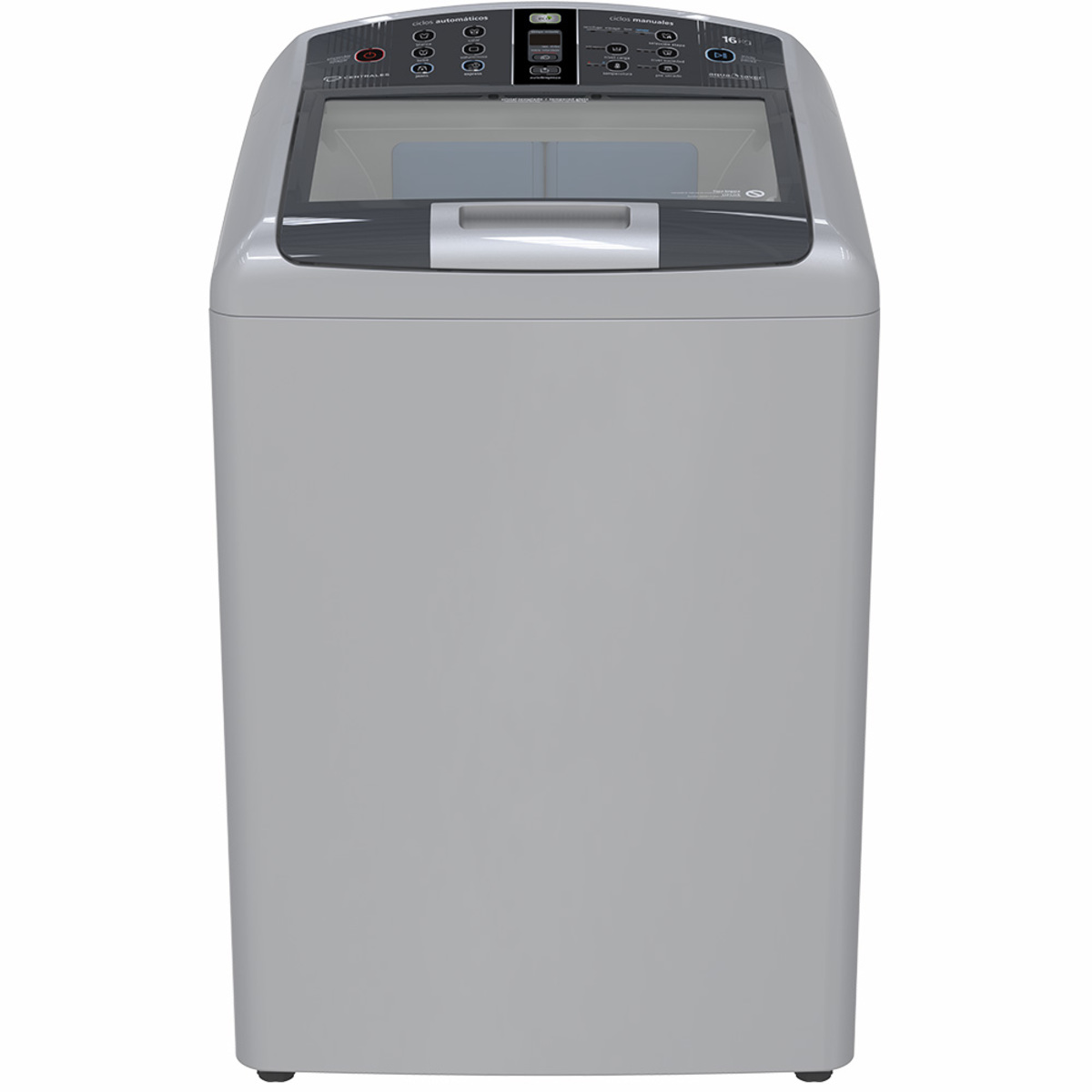 lavadora automatica de 16kilos gris centrales lca46100vgab0