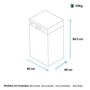 Lavavajillas Portátil de 112 Piezas Inoxidable GE Appliances - GLV1460FSS
