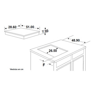 Cubierta de Empotrar 30cm BQQ Inoxidable IO Mabe - IO303DBBQI0