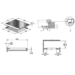 Cubierta a gas cm Inoxidable IO Mabe - IO614GN0