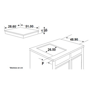 Cubierta de Empotrar 30cm BQQ Inoxidable IO Mabe - IO303DBBQI0