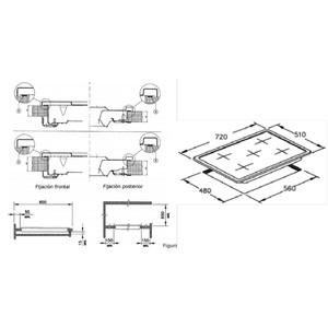 Cubierta de Empotrar 70cm Inoxidable IO Mabe - IO715I1