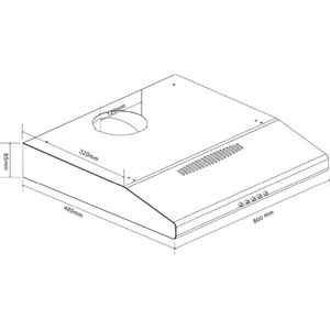 Campana de Pared 60cm Inoxidable Mabe - CM6040XV0