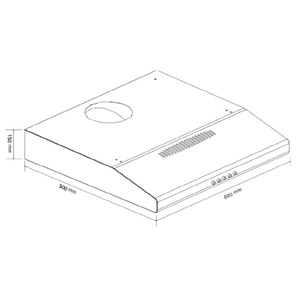 Campana de Pared 60cm Negra Mabe - CM6030N