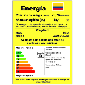 Congelador Horizontal 200 Lts. Brutos Blanco Mabe - ALASKA200B3
