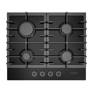 Cubierta a gas 60 cm Vidrio Negro Mabe - CMG6015V0