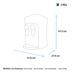 Dispensador de Agua Negro Mabe - EMM2PN