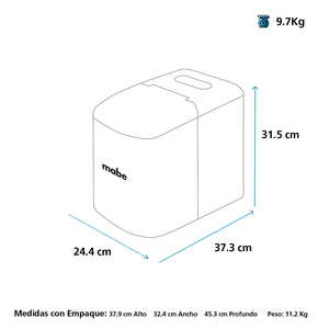 Fábrica de hielos 2.2 L Inoxidable Mabe - ICMK12X0