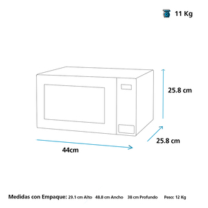 Microondas 0.7 cuft Silver Mabe - HMM70SEJ