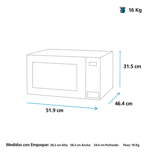 Microondas 1.4 Cuft Espejo Mabe - HMM114SEJ