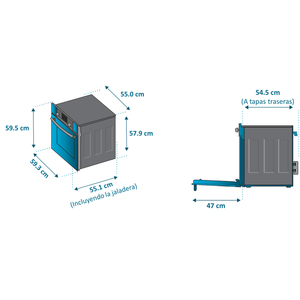Horno de Empotrar Eléctrico a 110v 60cm Inoxidable Mabe - HM6021EWAI0