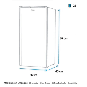 Minibar 93 Lts. Brutos Negro Mabe - RMF04CV0