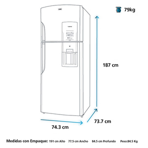Nevera No Frost 510 Lts. Brutos Inoxidable Mabe - RMS510IBBRX0
