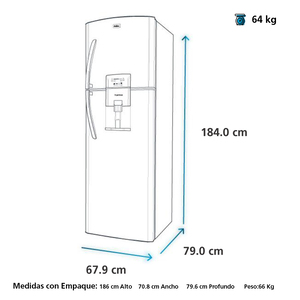Nevera No Frost Inverter 420 Lts. Brutos Inox Mabe - RMP435FZCU