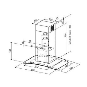 Campana de Pared 90cm Inoxidable GE - CG9014P3I