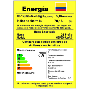 Horno de Empotrar a Gas 60cm Inoxidable GE Profile - HGP6065LWAI0