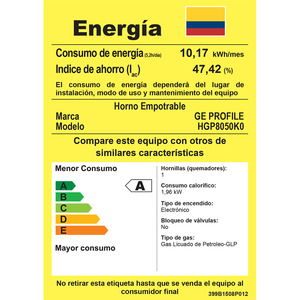 Horno de Empotrar a Gas 80 cm Inoxidable GE Profile - HGP8050K0