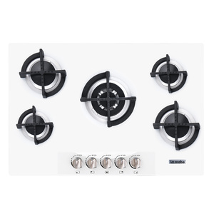 Cubierta a gas 76cm Vidrio Blanco Io mabe - IO765ST0