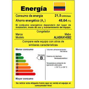 Congelador Horizontal 145 L Blanco Mabe - ALASKA145B2