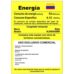 Congelador Horizontal 430 L Brutos Blanco Mabe - ALASKA430BH