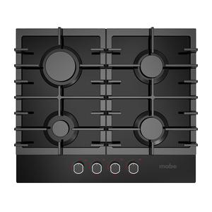 Cubierta a gas 60 cm Vidrio Negro Mabe - CMG6015V0